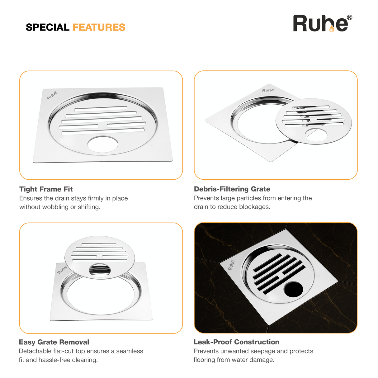 Classic Neon Flat Cut Floor Drain