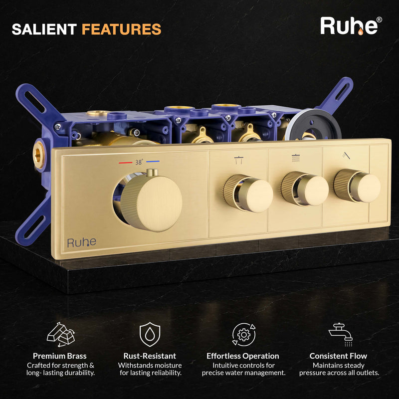 Aurora 3-Function Thermostatic Diverter