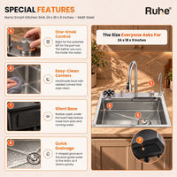 Nano 304-Grade Smart Kitchen Sink with Waterfall