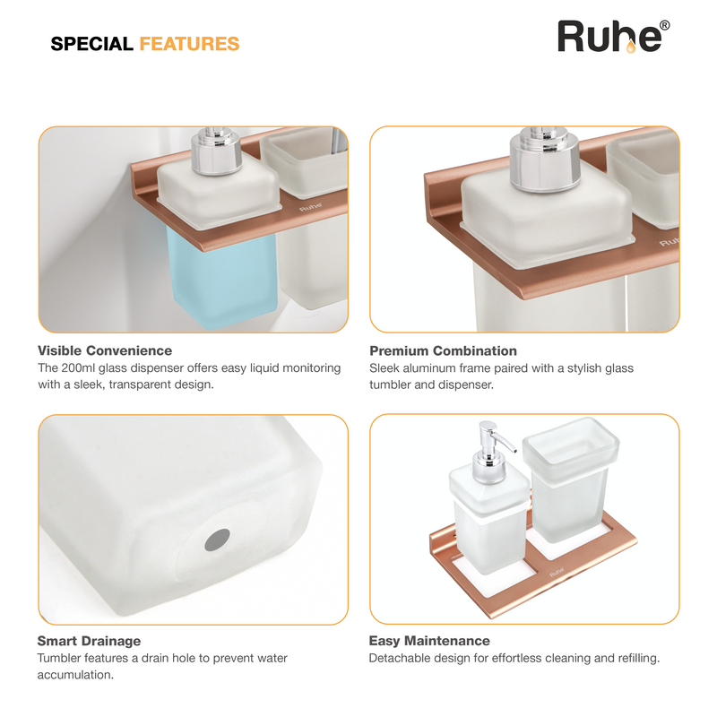 Ember Soap Dispenser With Tumbler Holder