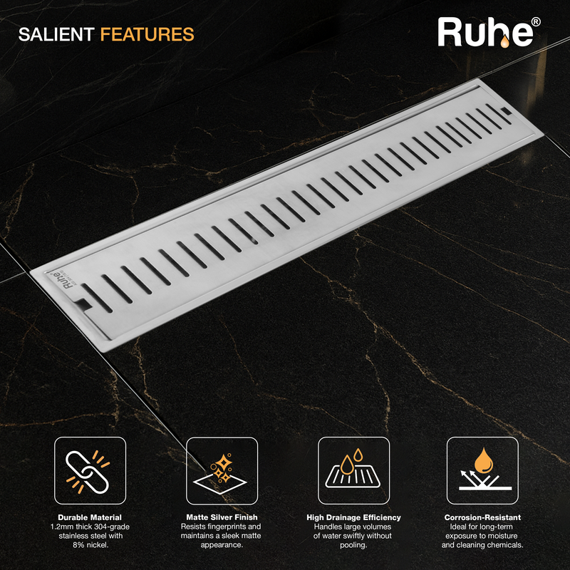 Vertical Shower Drain Channel (5 Inches)
