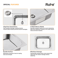 Single Bowl Kitchen Sink (27 x 21 x 9 Inches)(Special Features)