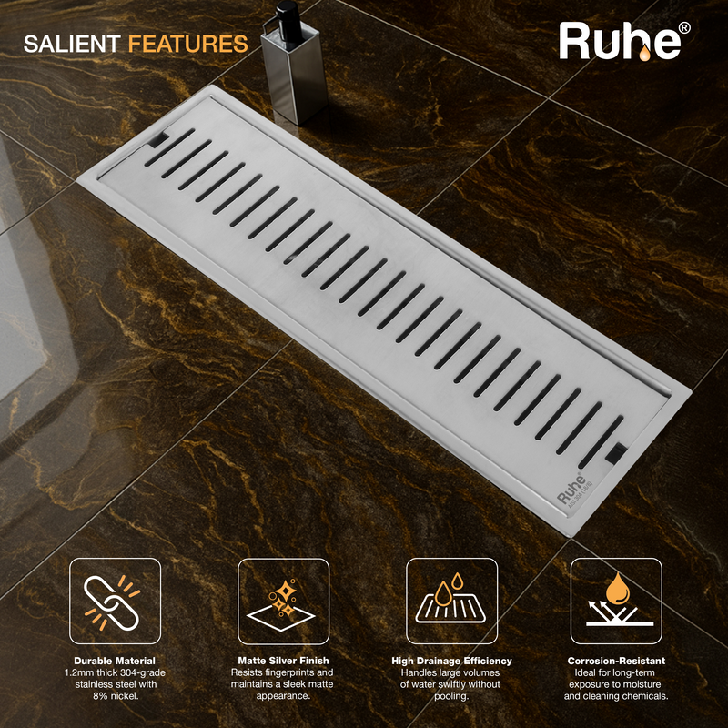 Vertical Shower Drain Channel (5 Inches)