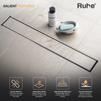 Tile-Insert 304-Grade Shower Drain Channel (2 Inches)