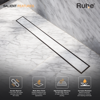 Tile-Insert 304-Grade Shower Drain Channel (2 Inches)