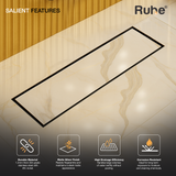 Marble-Insert Shower Drain Channel 5 inches