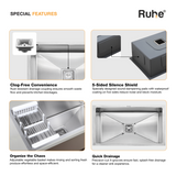 Handmade Single Bowl Kitchen Sink (32 x 20 x 10 Inches)(Features)