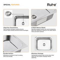 Single Bowl Kitchen Sink (24 x 18 x 9 Inches) (Special Features)