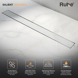 Marble-Insert Shower Drain Channel (2 Inches)