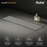 Marble-Insert Shower Drain Channel (4 Inches)