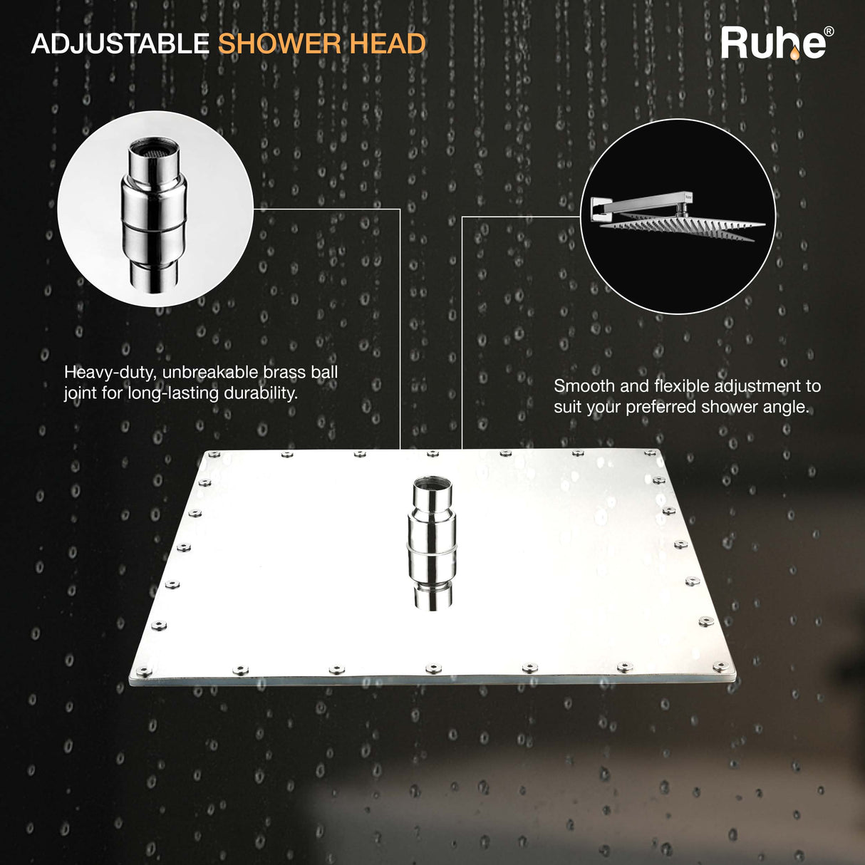 Rain Joy 304-Grade SS Overhead Shower