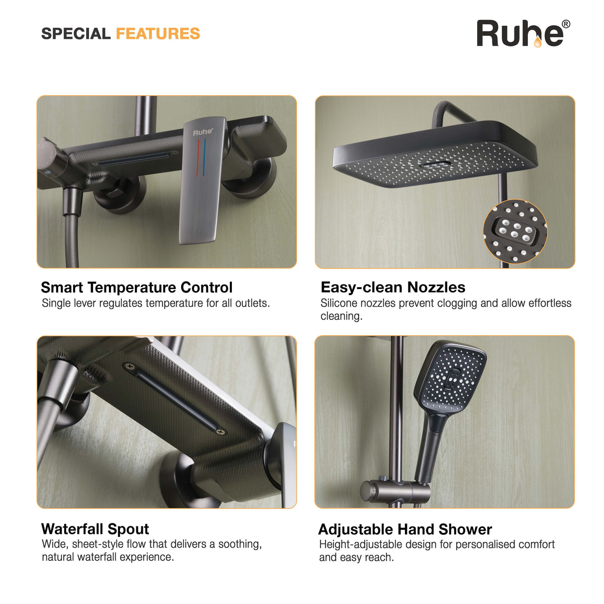 Rain Smart Shower Panel Set