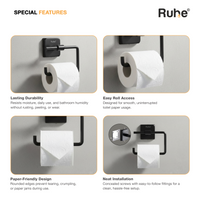Canis 304-Grade Toilet Paper Holder – Matt Black