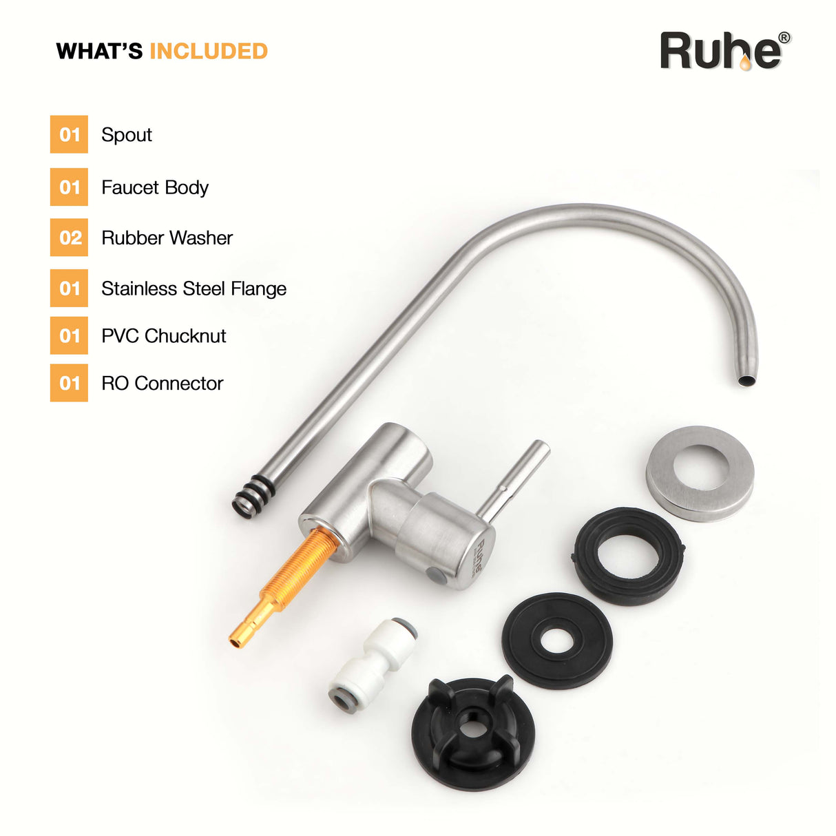 RO Tap/Faucet (304-Grade Stainless Steel) - by Ruhe