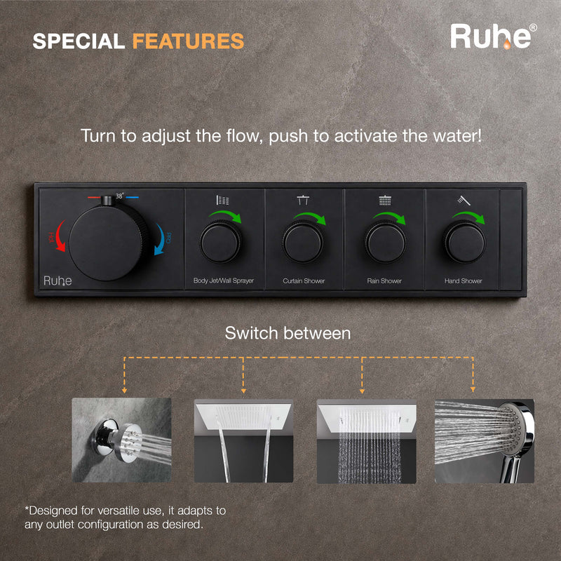 Aurora 4-Function Thermostatic Diverter