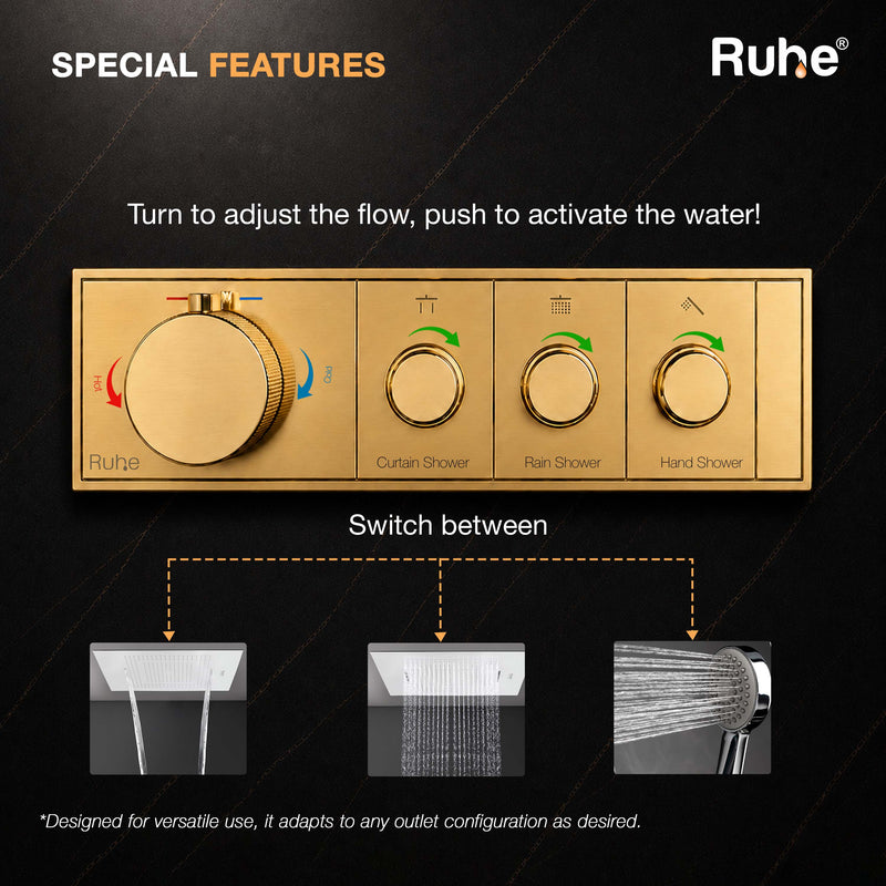Aurora 3-Function Thermostatic Diverter