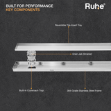 Tile-Insert Shower Drain Channel (4 Inches)