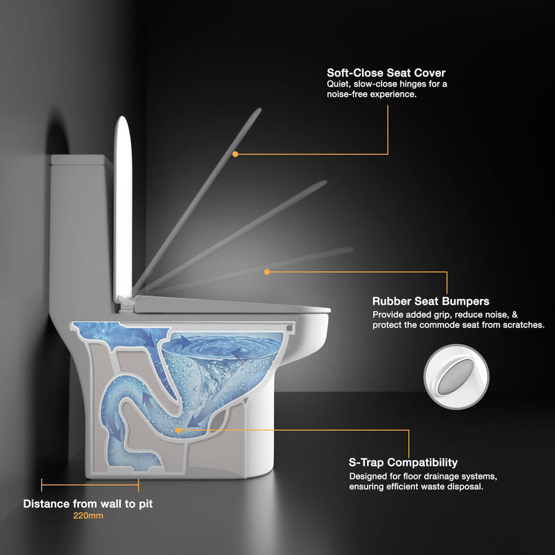 Nova One-Piece Western Commode
