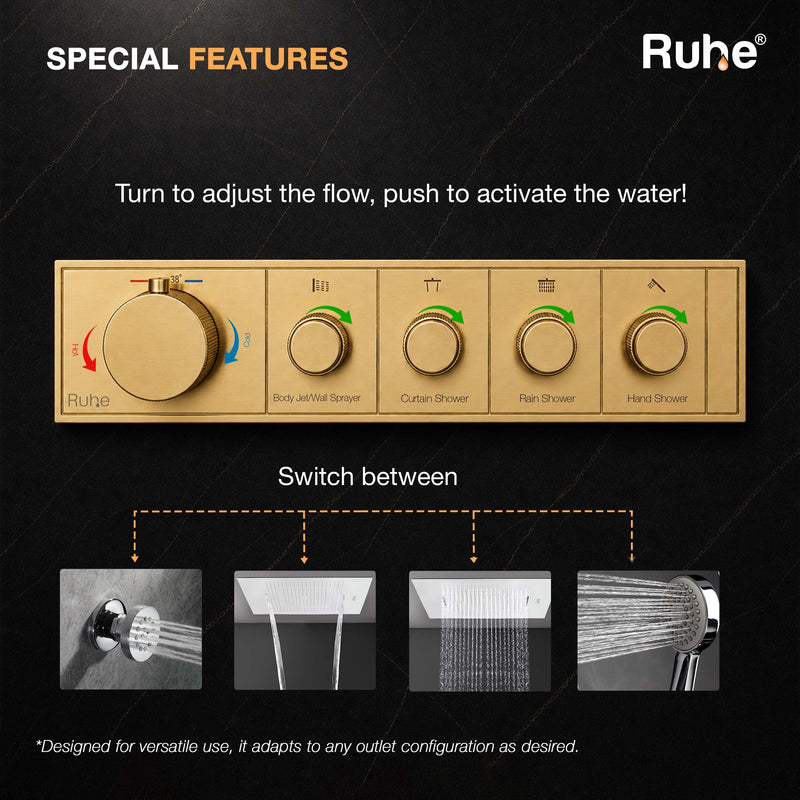 Aurora 4-Function Thermostatic Diverter