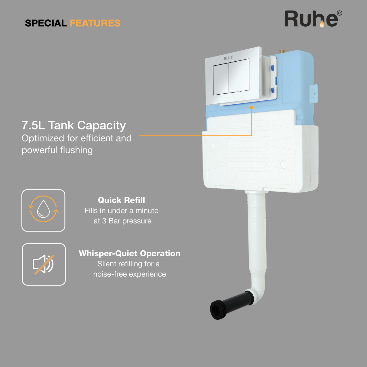 Mechanical Concealed Cistern for Western Commode