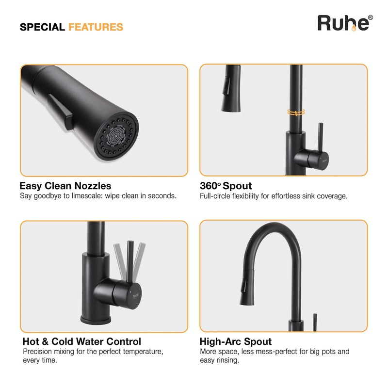Kara Dual Flow Pull-out Kitchen Mixer Faucet