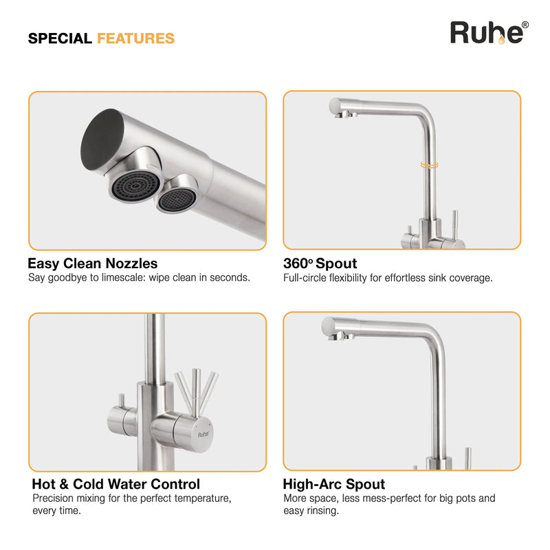 Trim Kitchen Mixer Faucet with RO Water Tap
