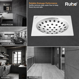 One Square Flat Cut Floor Drain