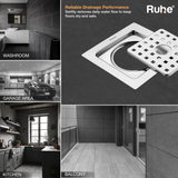 Check Square Flat Cut Floor Drain