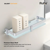 Vetra Brass Glass Shelf – Chrome