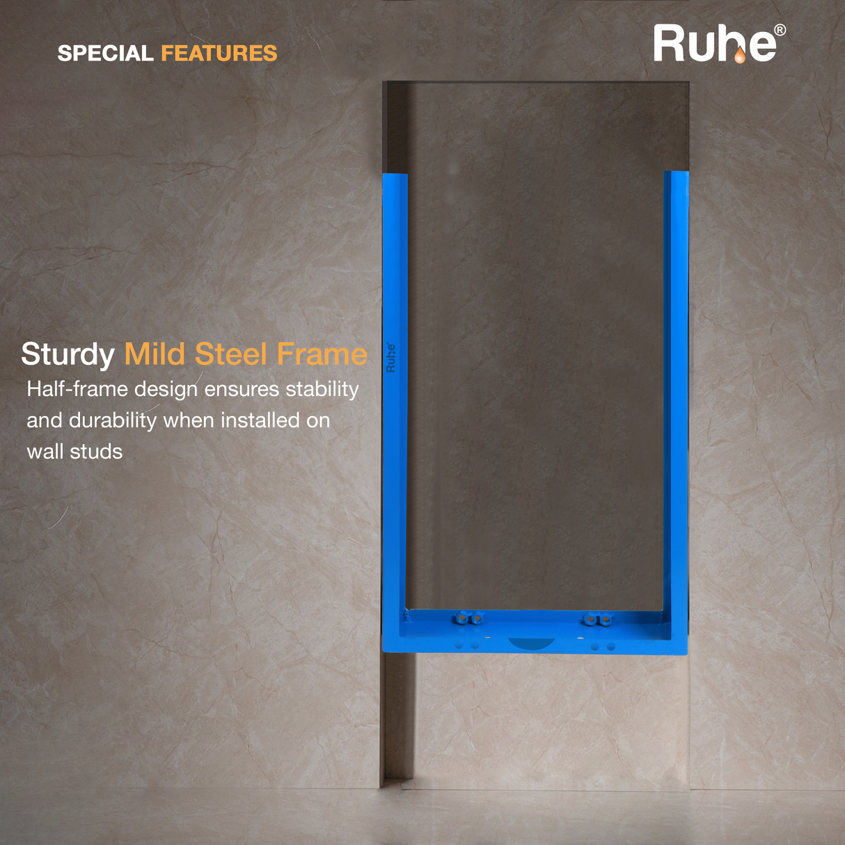 Pneumatic Concealed Cistern for Western Commode with Half Frame