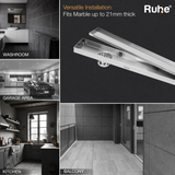 Marble-Insert Shower Drain Channel (4 Inches)