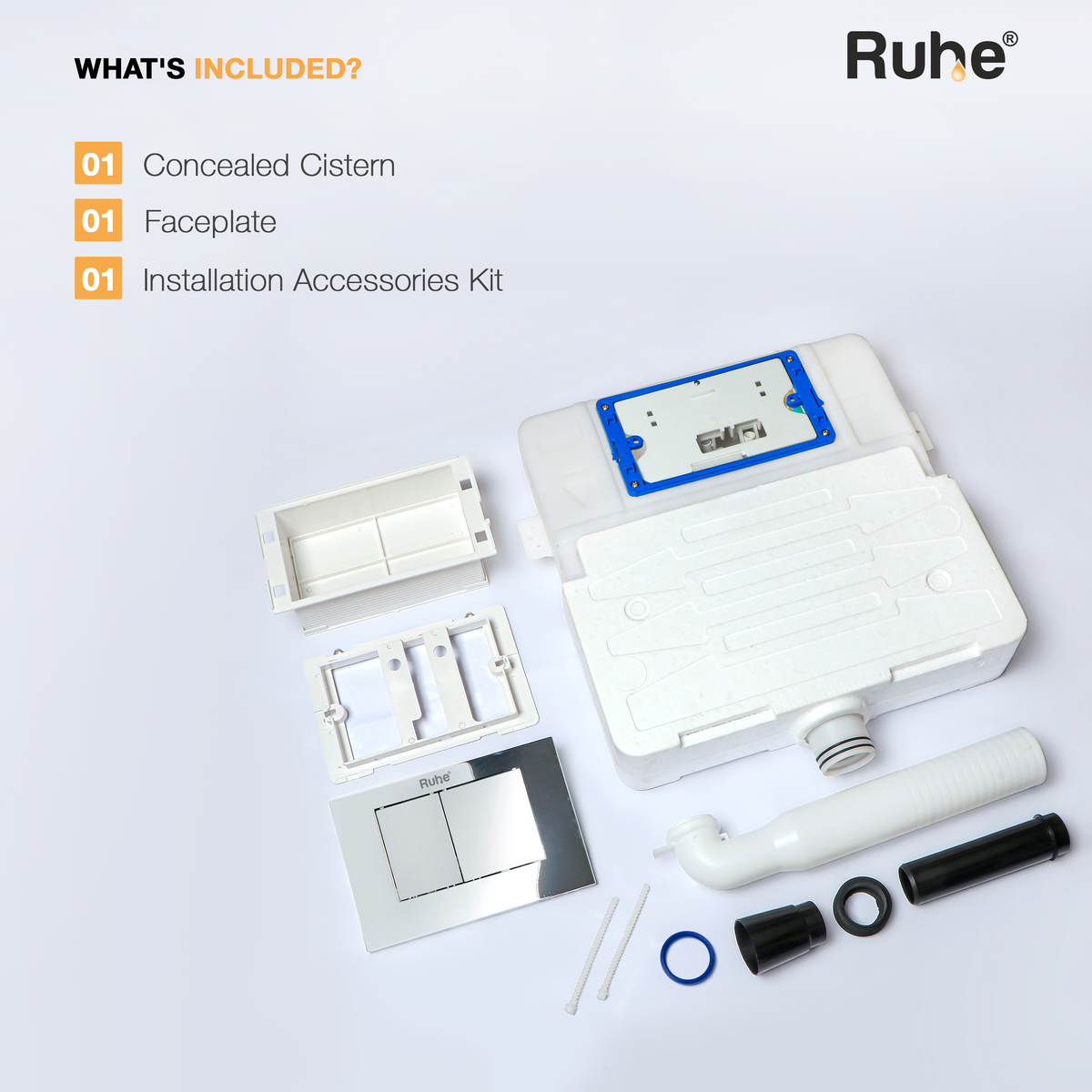 Cysten Commode Mechanical Concealed Cistern for Western Commode β Ruhe