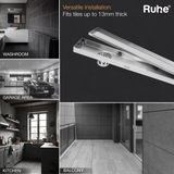 Tile-Insert Shower Drain Channel (4 Inches)