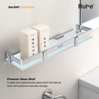 Vetra Brass Glass Shelf – Chrome