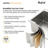 Handmade Single Bowl with Drainboard Kitchen Sink (37 x 18 x 10 Inches) (Material Specification)