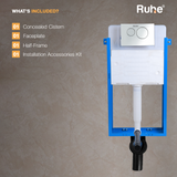 Pneumatic Concealed Cistern for Western Commode with Half Frame