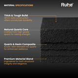 Quartz Double Bowl Kitchen Sink (37 x 18 x 9 Inches)