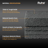 Quartz Double Bowl Kitchen Sink (37 x 18 x 9 Inches)