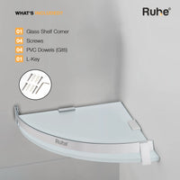 Vetra Brass Corner Glass Shelf – Chrome