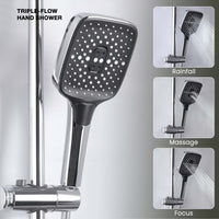Rain 3-Function Brass Smart Shower Panel Set