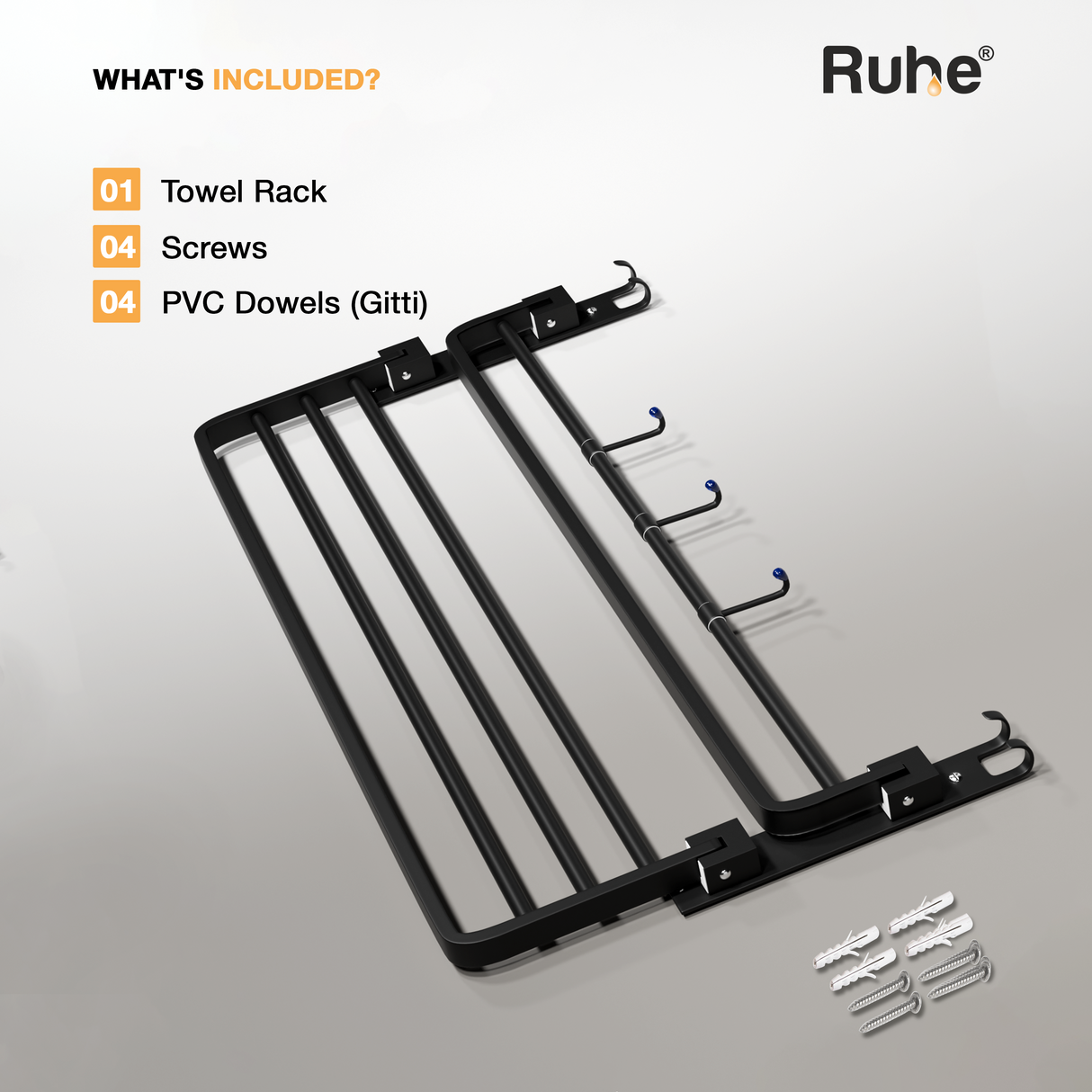 Dual Foldable Towel Rack (24 Inches)