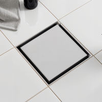 Marble-Insert 304-Grade Square Floor Drain with Cockroach Trap (4 x 4 Inches) – Matt Steel