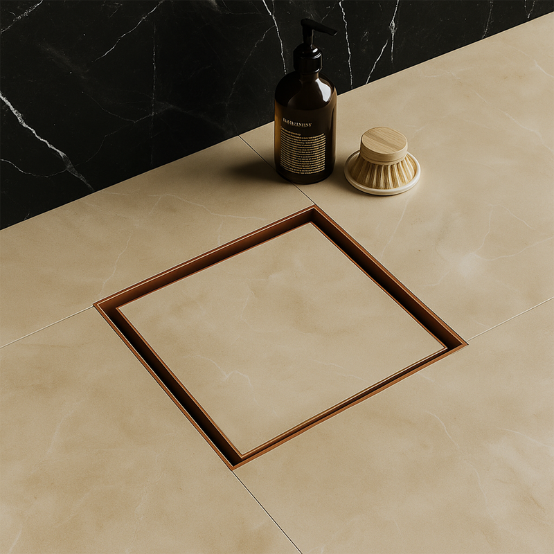 Tile-Insert Shower Drain Channel (6 x 6 Inches)