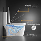 Athos One Piece Western Commode with Built-In Jet, S Trap