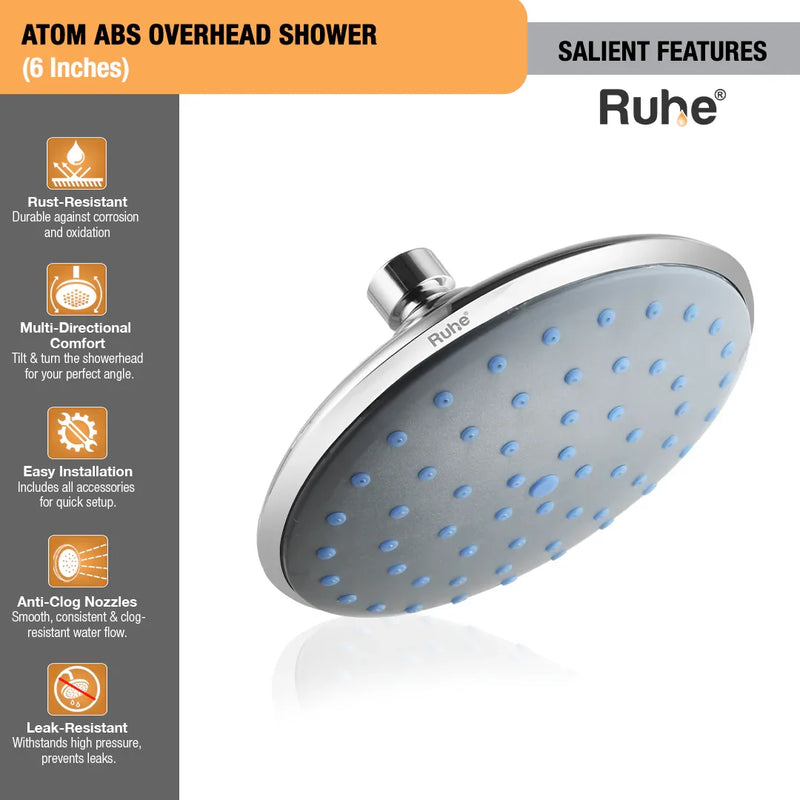 Atom Overhead Shower (6 Inches) - by Ruhe