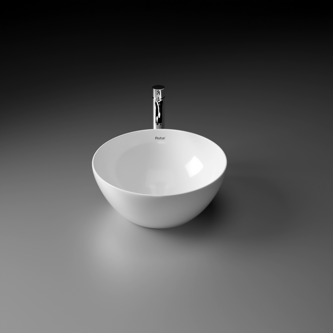 Blaze Table Top Wash Basin (White) - by Ruhe