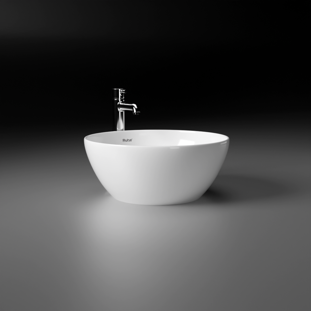 Blaze Table Top Wash Basin (White) - by Ruhe