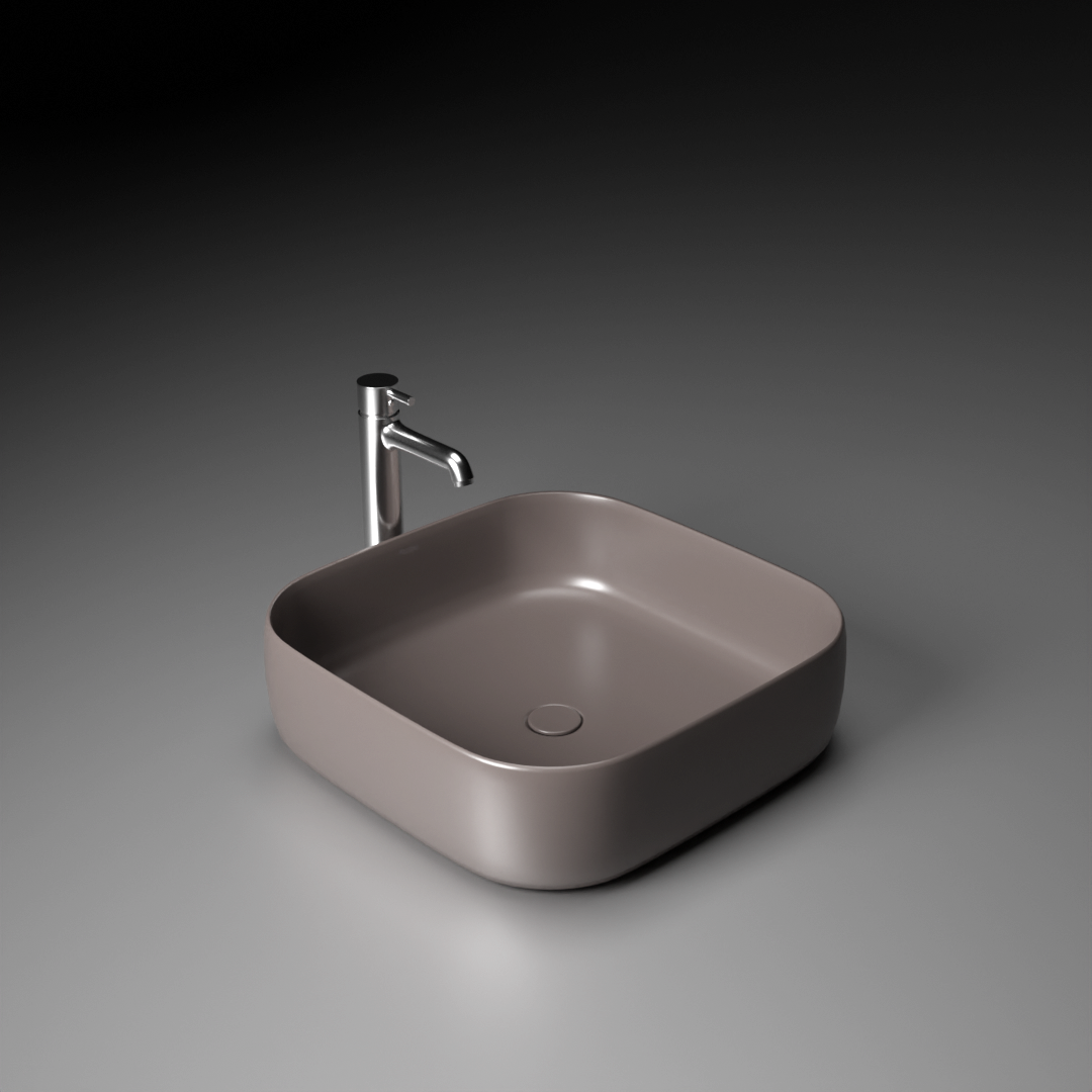 Pulse Table Top Wash Basin (Matte Brown) - by Ruhe