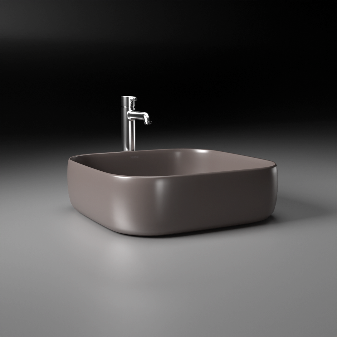 Pulse Table Top Wash Basin (Matte Brown) - by Ruhe