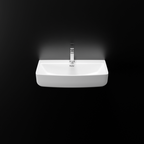 Buna Wall-hung Wash Basin (White) - by Ruhe